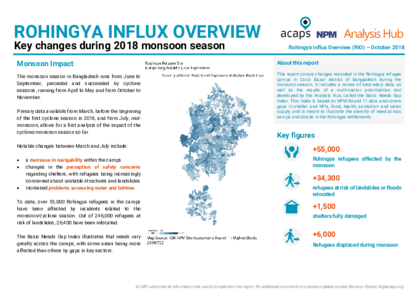 Rohingya Influx Overview (RIO): 2018 Monsoon