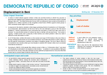 DRC: Displacement in Beni