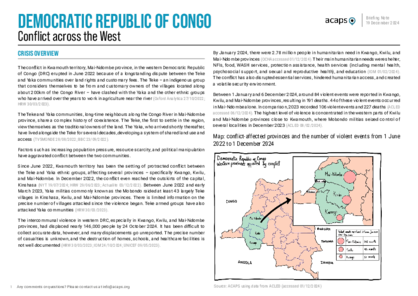 DRC: conflict across the west
