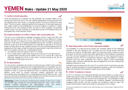 Yemen: Risk report (update)