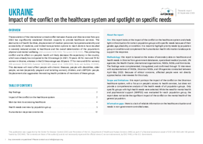 Ukraine: impact of the conflict on the healthcare system