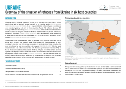 Ukraine: regional overview of Ukrainian refugees in host countries