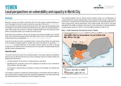 Yemen: local perspectives on vulnerability and capacity in Ma'rib City