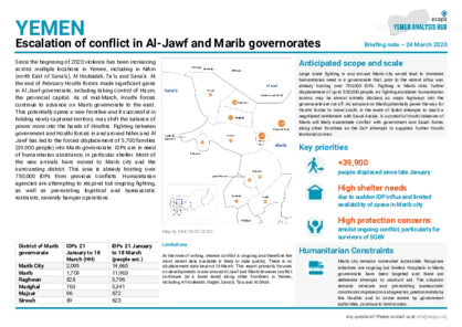 Yemen: Escalation of conflict in Al-Jawf and Marib 