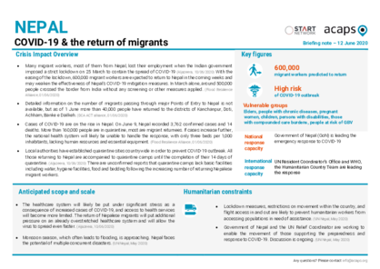 Nepal: COVID-19 & the return of migrants