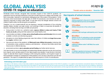 Global analysis of COVID-19 impact on education