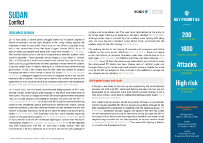 Sudan: conflict
