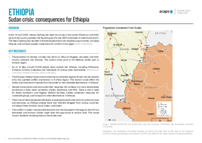 Sudan crisis: consequences for Ethiopia