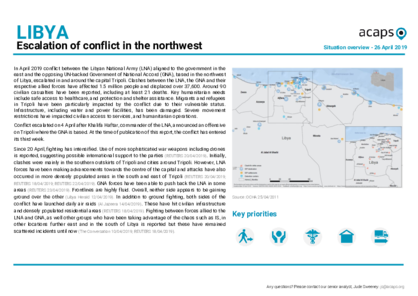 Libya: Escalation of conflict