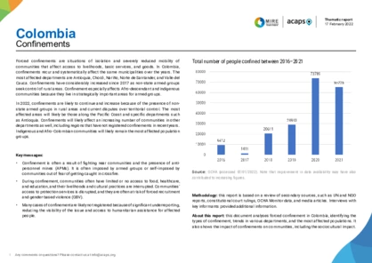 Colombia: Confinements 
