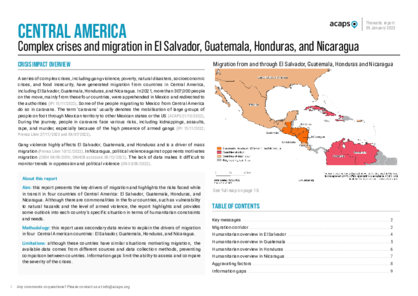 Central America: Complex crises and migration