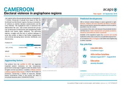 Cameroon: Electoral violence in anglophone regions