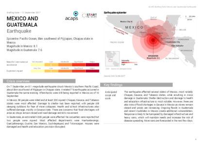 Mexico and Guatemala: Earthquake