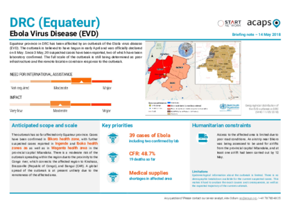 DRC: Ebola outbreak