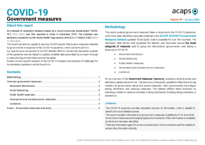COVID-19 Government Measures Update IX