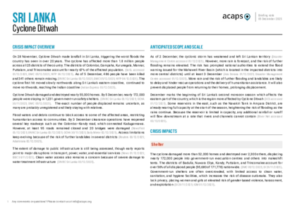 Sri Lanka: Cyclone Ditwah