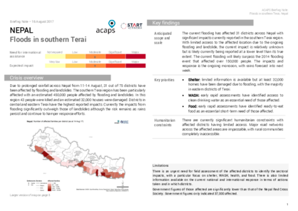 Nepal: Floods in southern Terai