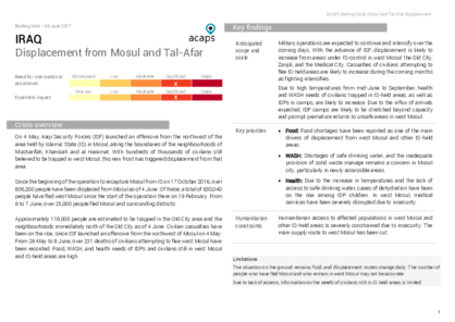 Iraq: Displacement from Mosul and Tal-Afar
