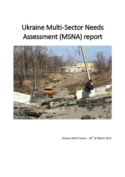 Ukraine: Multi-Sector Needs Assessment