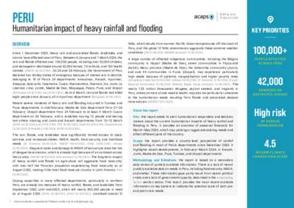 Peru: Humanitarian impact of heavy rainfall and flooding