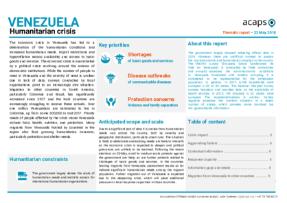 Venezuela: Humanitarian Crisis