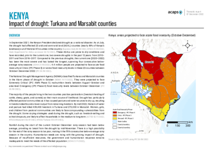 Kenya: impact of drought in Turkana and Marsabit counties