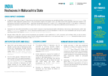 India: Heatwaves in Maharashtra State
