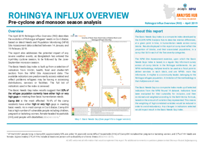 Rohingya Influx Overview: pre-cyclone and monsoon season analysis
