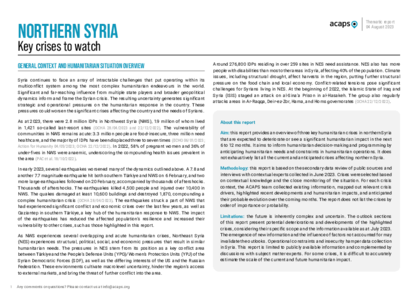 Northern Syria: key crises to watch