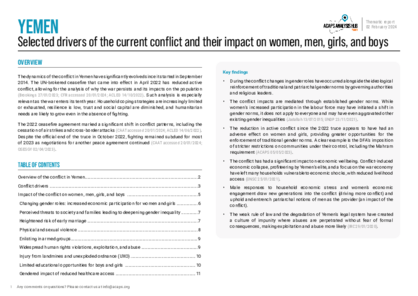 Yemen: conflict drivers and gendered impact