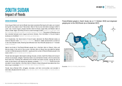 South Sudan: Impact of floods 