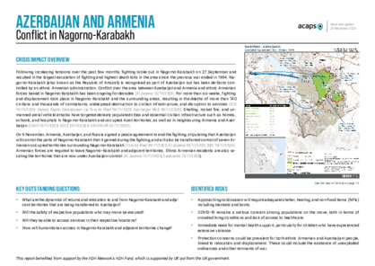 Armenia and Azerbaijan: Conflict in Nagorno-Karabakh