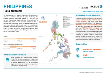 Philippines: Polio outbreak