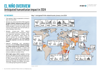 El Niño overview: anticipated humanitarian impact in 2024