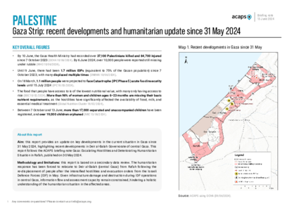 Palestine: recent developments in the Gaza Strip
