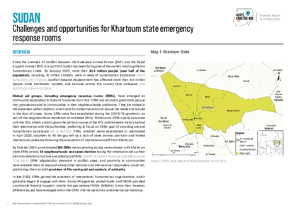 Sudan: Challenges and opportunities for Khartoum state emergency response rooms