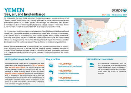 Yemen: Sea, air, and land embargo