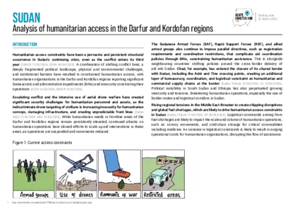 Sudan: Analysis of humanitarian access in the Darfur and Kordofan regions