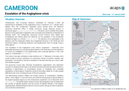 Cameroon: Escalation of the Anglophone crisis