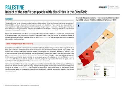 Palestine: impact of the conflict on people with disabilities in the Gaza Strip