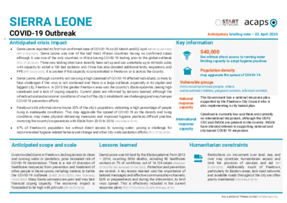 Sierra Leone: COVID-19 outbreak
