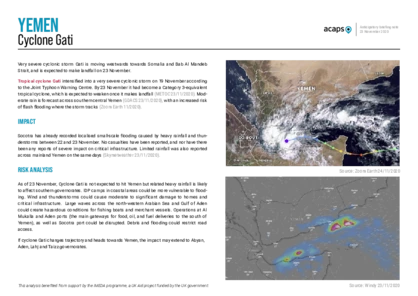 Yemen: Cyclone Gati 