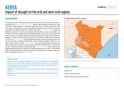Kenya: Impact of drought 