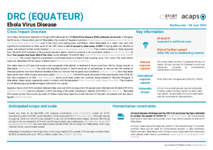 DRC: Ebola outbreak in Equateur province