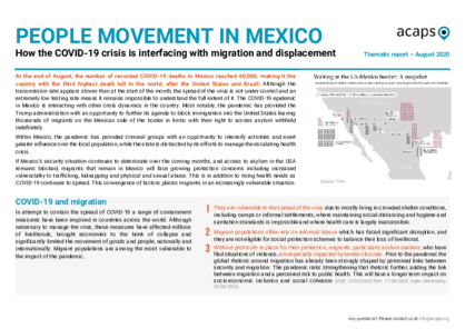 Mexico: COVID-19 and Migration 