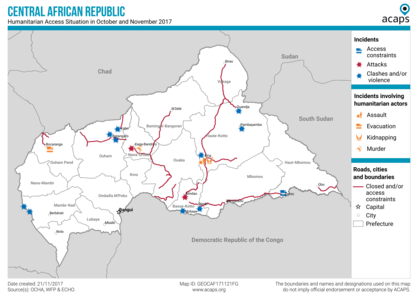 CAR: Humanitarian access (map)