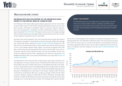 Yemen Economic Tracking Initiative: Bimonthly Economic Update (January-February 2023)