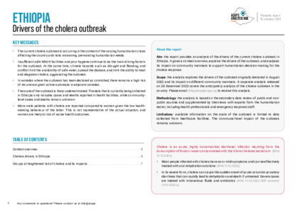 Ethiopia: drivers of the cholera outbreak