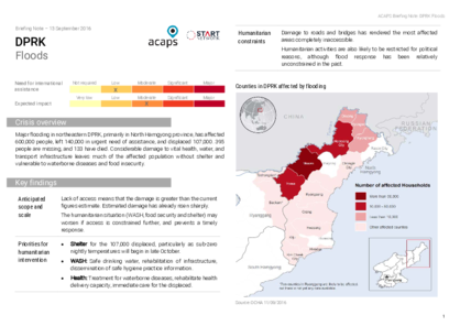 DPRK: floods