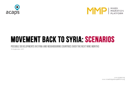 Movement back to Syria: scenarios